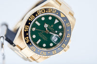 2011 Rolex 116718 Gold / Green Dial GMT Master II - Unpolished - Box / Papers