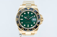 2011 Rolex 116718 Gold / Green Dial GMT Master II - Unpolished - Box / Papers