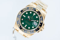 2011 Rolex 116718 Gold / Green Dial GMT Master II - Unpolished - Box / Papers