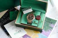 1980 Rolex “Rootbeer” Tropical Dial 16753 GMT - Two Tone Gold Stainless - with Box &amp; Papers