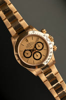 1987 Rolex 16528 Zenith Gold Daytona w/ Champagne Floating “Cosmograph” Dial - Unpolished