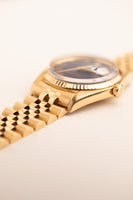 1974 Rolex 1601 /8 Pinkish Gold Datejust with Blue Roman Dial