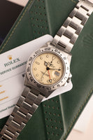 1988 Rolex 16550 Cream Panna Dial Explorer II - Box and Service Papers - Unpolished