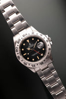 1988 Rolex 16550 Black Dial Explorer-II Pumpkinish