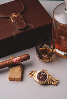 1980 Rolex 16758 gold rootbeer GMT w/ Box.