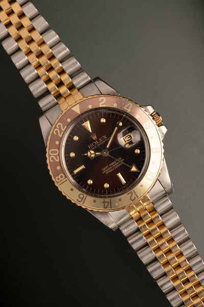 1984 16753 Rootbeer Nipple dial GMT - Unpolished