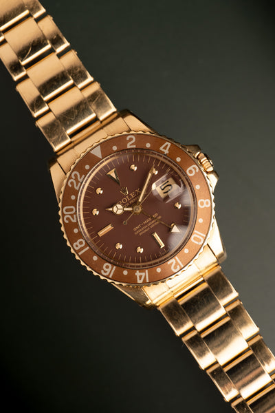 1969 Rolex 1675 /8 Gold Nipple Dial GMT