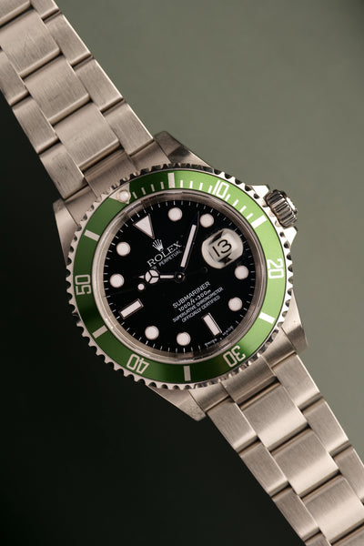 2003 16610LV Kermit “Flat-Four” Submariner - Box and Papers + Accessories
