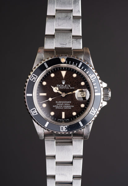 1984 Rolex 16800 tropical Submariner - box and papers