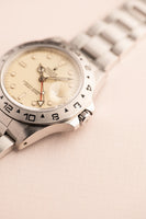1988 Rolex 16550 Cream Panna Dial Explorer II - Box and Service Papers - Unpolished