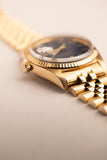 1974 Rolex 1601 /8 Pinkish Gold Datejust with Blue Roman Dial