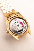 1974 Rolex 1601 /8 Pinkish Gold Datejust with Blue Roman Dial