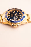 1987 Rolex 16808 Gold Submariner - Blue Dial - Unpolished