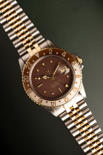 1973 Rolex 1675 Rootbeer GMT - Oxblood Nipple Dial