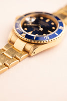 1987 Rolex 16808 Gold Submariner - Blue Dial - Unpolished