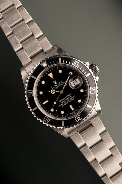 1985 Rolex 16800 Gloss Dial Submariner - Box and Papers