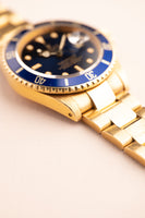 1987 Rolex 16808 Gold Submariner - Blue Dial - Unpolished