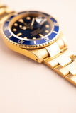 1987 Rolex 16808 Gold Submariner - Blue Dial - Unpolished