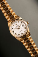 1986 Rolex Gold 18038 Day-Date w/ White Roman Dial