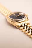 1974 Rolex 1601 /8 Pinkish Gold Datejust with Blue Roman Dial