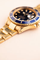 1987 Rolex 16808 Gold Submariner - Blue Dial - Unpolished