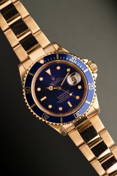 1989 Rolex 16618 Submariner w/ Tropical Blue Dial