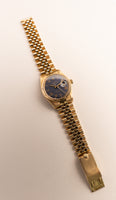 1974 Rolex 1601 /8 Pinkish Gold Datejust with Blue Roman Dial
