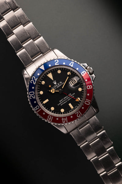 1967 Rolex 1675 GMT MK1 “Long-E” Pepsi insert