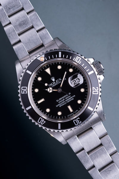 1985 Rolex 16800 Spider Dial Submariner - Unpolished