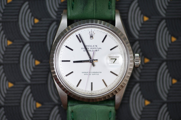 1970 Rolex Datejust 1603 W Jubilee Band and Croc Strap