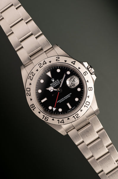 2000 Rolex 16570 Black Dial Explorer II - Unpolished w/ Japanese Papers