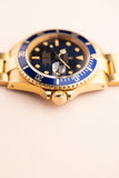 1987 Rolex 16808 Gold Submariner - Blue Dial - Unpolished