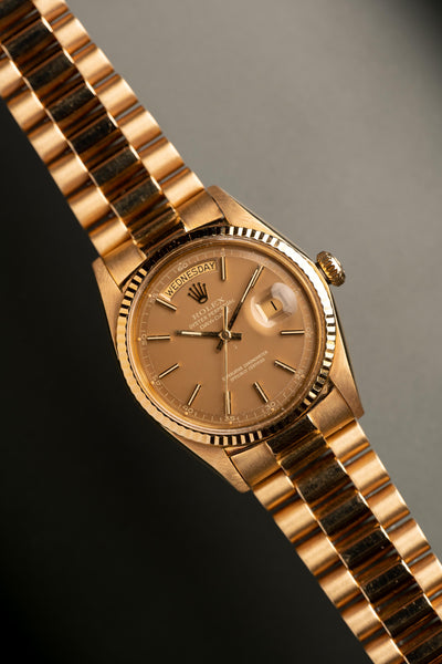 1970 Rose-Gold 1803 Ghost (London-Fog) Day-Date Dial