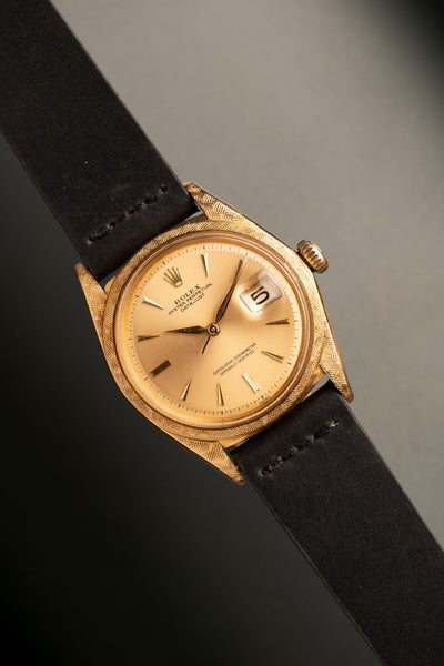 1963 Rolex 1602 Florentine Finish Gold Datejust Unpolished