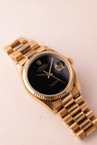 1984 Rolex 16018 Onyx Datejust - Gold Unpolished