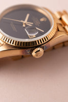 1984 Rolex 16018 Onyx Datejust - Gold Unpolished