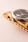 1984 Rolex 16018 Onyx Datejust - Gold Unpolished
