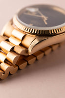 1984 Rolex 16018 Onyx Datejust - Gold Unpolished