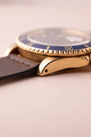 1980 Rolex 16808 Gold Submariner Unpolished w/ Everblue Dial