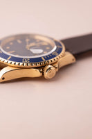 1980 Rolex 16808 Gold Submariner Unpolished w/ Everblue Dial