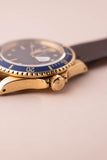 1980 Rolex 16808 Gold Submariner Unpolished w/ Everblue Dial