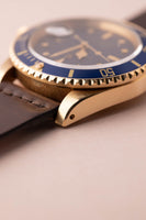 1980 Rolex 16808 Gold Submariner Unpolished w/ Everblue Dial