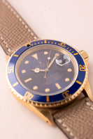 1987 Rolex gold 16808 Submariner w/ turning Purple dial