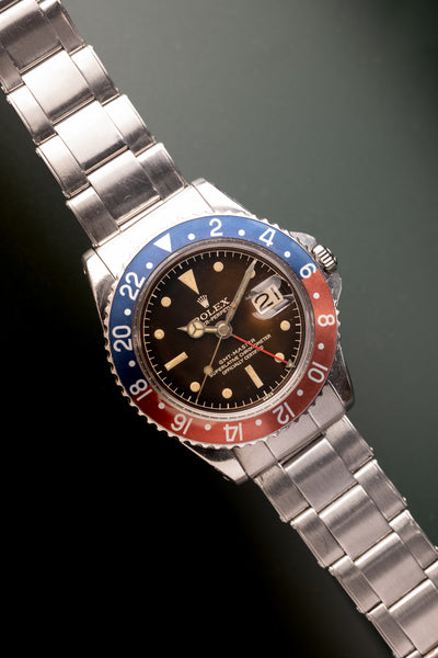 1960 Rolex 1675 Gilt Chapter-Ring GMT Tropical Dial