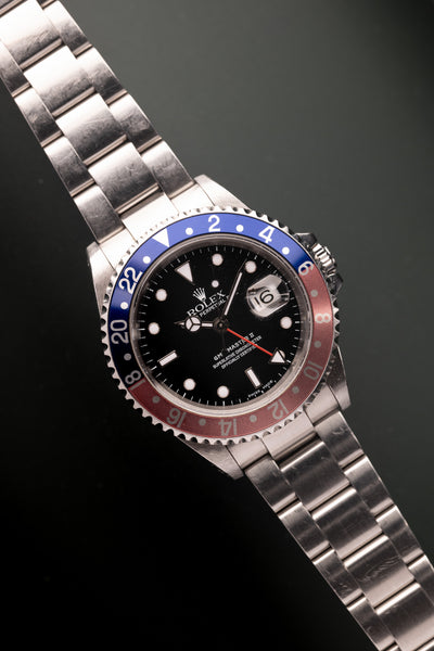 2001 Rolex 16710 Pepsi GMT - Unpolished w/ Box and Papers