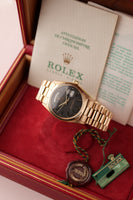 1971 Rolex 1803 Day-Date Black Dial Gold Case