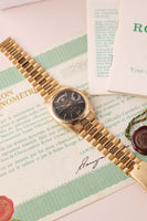 1971 Rolex 1803 Day-Date Black Dial Gold Case