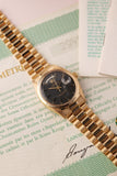 1971 Rolex 1803 Day-Date Black Dial Gold Case