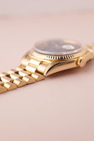 1971 Rolex 1803 Day-Date Black Dial Gold Case