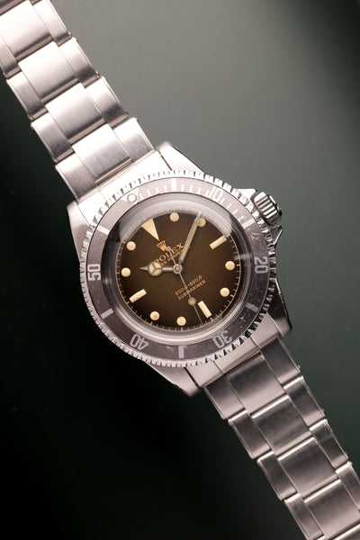 1960 Rolex 5512 Tropical Chapter Ring Submariner Tulip Dial